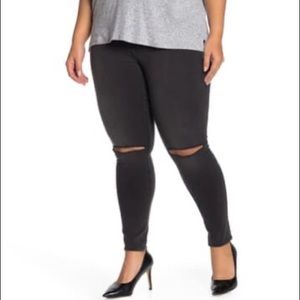 GOOD‎ AMERICAN Good Legs Ripped Skinny Jeans